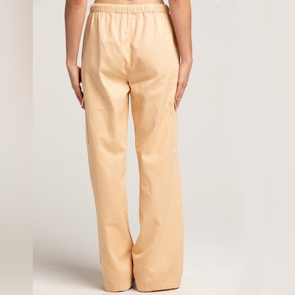 Roxy Precious Cargo Pull on wide leg pant LG surfer beach coastal casual pockets - Picture 2 of 8